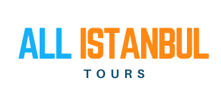 Logo for All Istanbul Tours with bold blue and orange text, highlighting travel services in Istanbul.